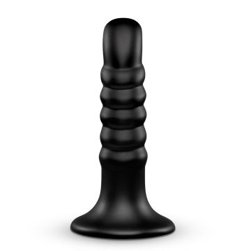 B-Vibe Curved en Ribbed Dildo met Zuignap Krush - 24 cm