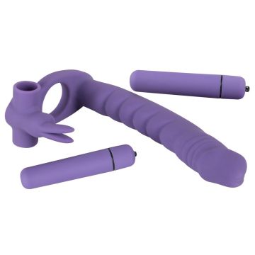 Anaal Vibrator met Cockring en Clitoris Stimulator