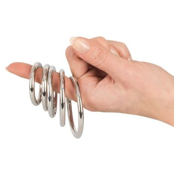 5 Delige Cock Ring Set - Metaal