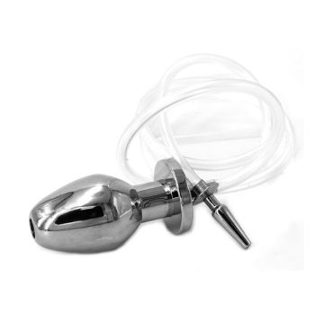 Penisplug met Verbindingsslang en Buttplug - Metaal