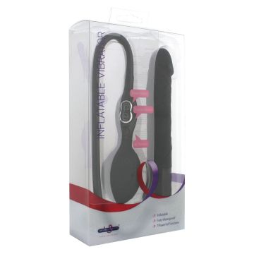 Zwarte Opblaasbare Realistische Vibrator 