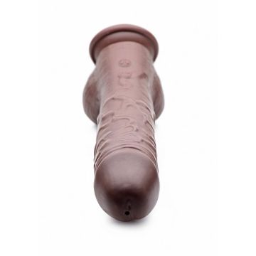 Spuitende en Vibrerende Dildo - Bruin