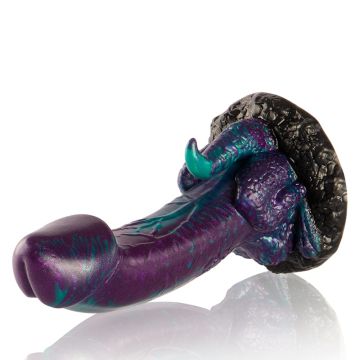 Monster Dildo Basilisk Dubbel Geschubbte Plezier - 18 cm