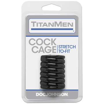TitanMen - Flexibele cock cage - Zwart