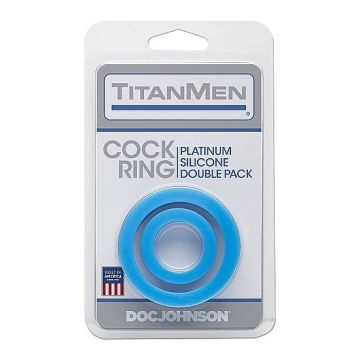 Siliconen Cockringen Double Pack - Blauw
