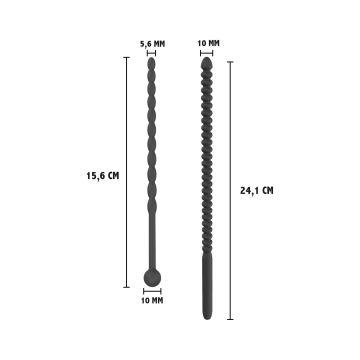 Ribbed Penis Dilator Set 2 stuks