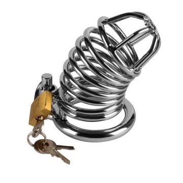 Kuisheidskooi Jailed Metal Chastity Case