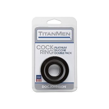 Siliconen Cockringen Double Pack - Zwart