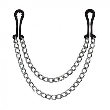 Rimba Zwarte Tepelklemmen met dubbele ketting