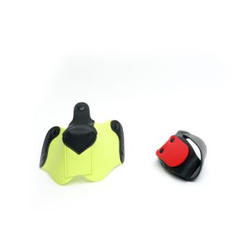 Puppy Play Masker 665 Leather - Zwart/Geel
