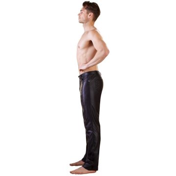 Kunstleren Heren Broek met Zakken