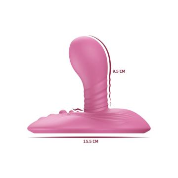 She.E.O Roterende en Vibrerende Grinder met Afstandsbediening - Roze