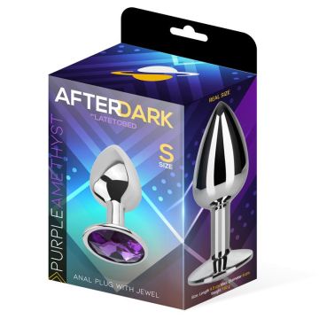 Buttplug Amethist met juweel Paars S