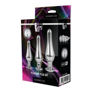 Buttplug Gleaming Love Pleasure Set - Zilver
