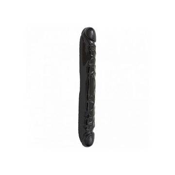 Jr. dubbele geaderde dildo - Zwart