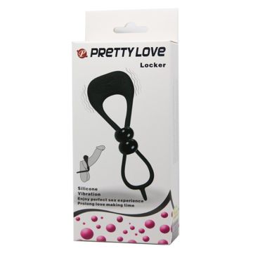 Vibrerende Cockring Pretty Love Locker - Zwart