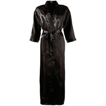 Lange Zwarte Kimono