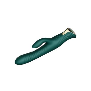 Stotende en Verwarmende Rabbit Vibrator Mose - Groen