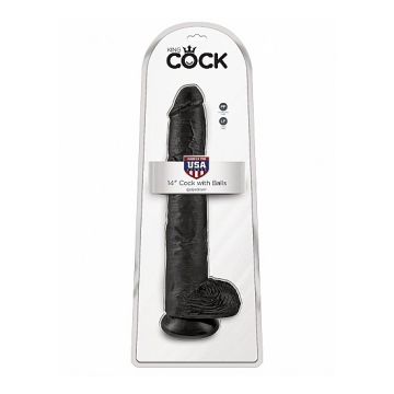 Zwarte XL Dildo King Cock -  36 cm