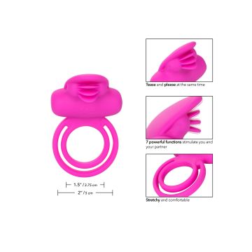 Vibrerende Cockring Dual Clit Flicker Enhancer