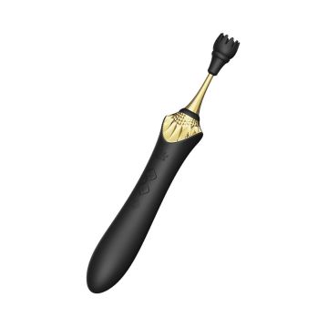 Bess 2 Verwarmende Clitoris Massager met 4 Opzetstukken - Zwart