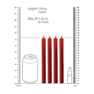 SM Kaarsen Large 4-Pack - Rood