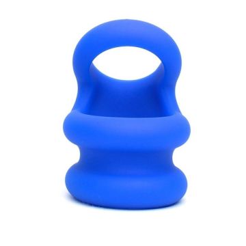 Siliconen Cockring Switch Hitter - Blauw