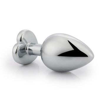 Hartvormige Buttplug Blue Sapphire Maat L