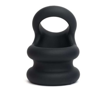 Siliconen Cockring Switch Hitter - Zwart