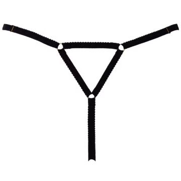 Cottelli Collection Kruisloze Juwelen String - Zwart