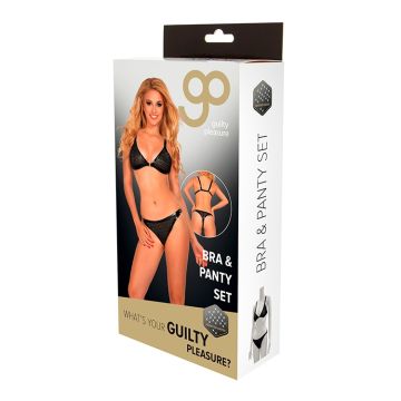 GP Datex Printed Beha met String - Zwart