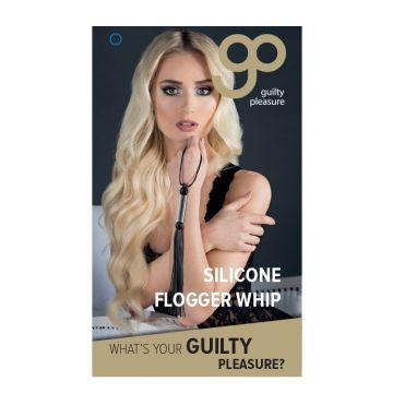 Zwarte Silicone Flogger met Polsbandje