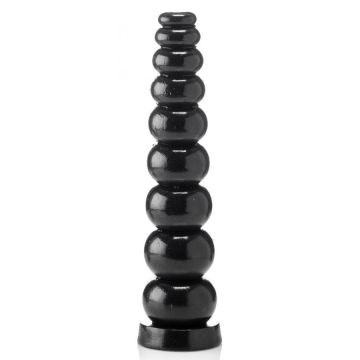 Anaal Dildo met Ribbels Zwart