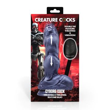 Creature Cocks Stotende en Vibrerende Dildo - Cyborg Cock