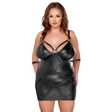 Cottelli Curves Bondage Jurk - Zwart