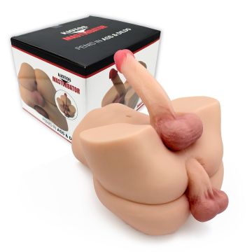 Kiotos Masturbator Penis in Ass & Dildo - Lichte Huidskleur