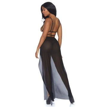 Cage Bodice Maxi Dress - Zwart