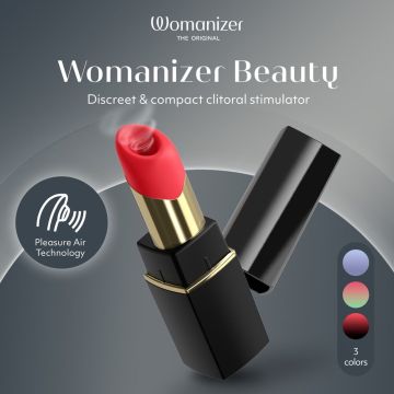 Womanizer Beauty Clitoris Stimulator in Lipstick-design - Zwart