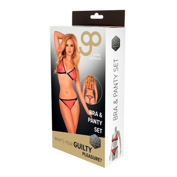 GP Datex Printed Beha met Slip - Rood