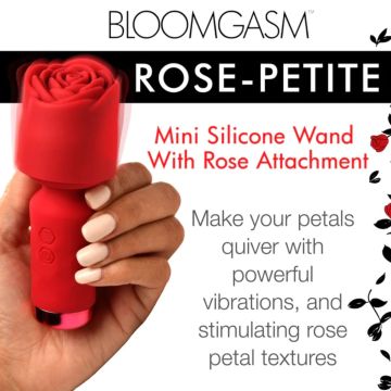 Mini Wand Vibrator Bloomgasm Pleasure Rose Petite - Rood