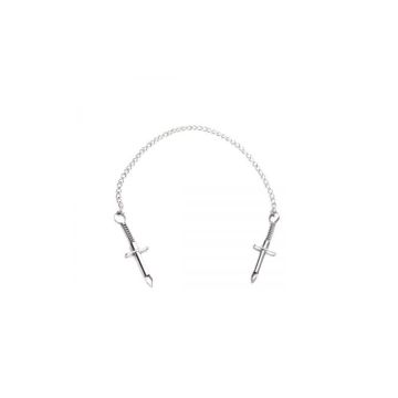 Kiotos Tepel Grijper met Ketting - Zilver