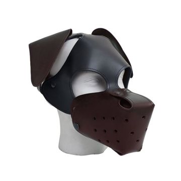 Leren Floppy Dog Masker Mister B - Bruin