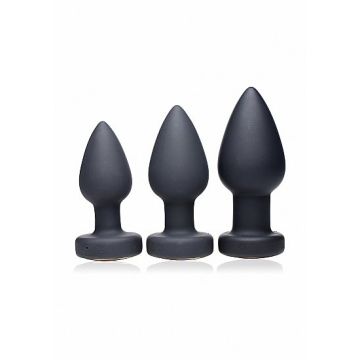 Vibrerende Buttplug met Led Verlichting - Zwart