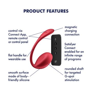 Satisfyer Shiny Petal Connect App - Rood