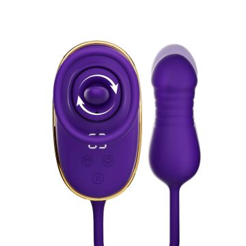 Likkende Clitoris Pomp met Anale Stimulator - Paars