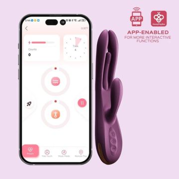 Kinky Finger Tapping Rabbit Vibrator Terri - Paars