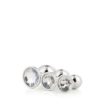 Buttplug Set Gleaming - Zilver
