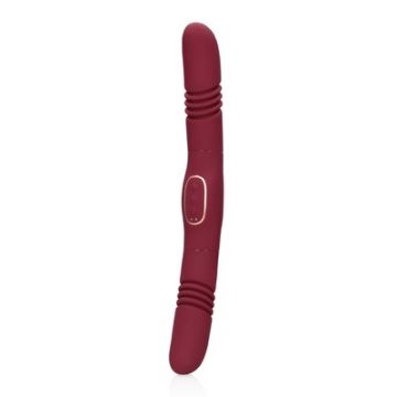 Dubbelzijdige stotende vibrator - Merlot-druif