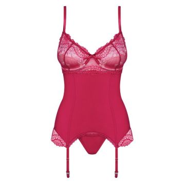Rosalyne Korset Top & String - Rood
