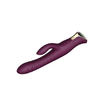Stotende en Verwarmende Rabbit Vibrator Mose - Paars